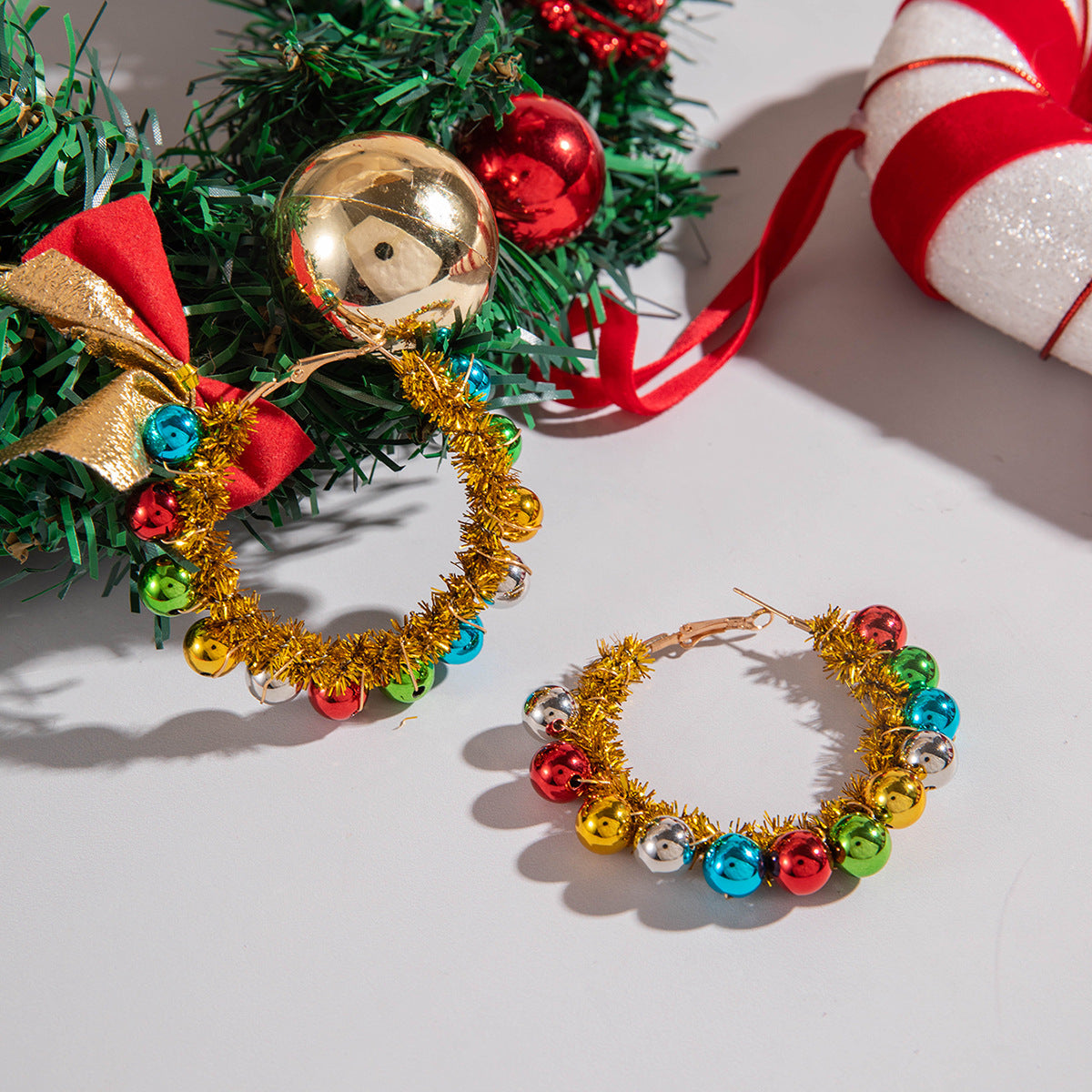 Wholesale  Christmas color earrings niche design earrings